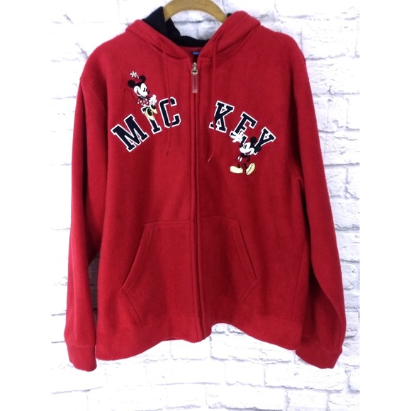 Disney Jackets & Blazers - Vintage Disney Mickey Mouse Full Zip Fleece Jacket